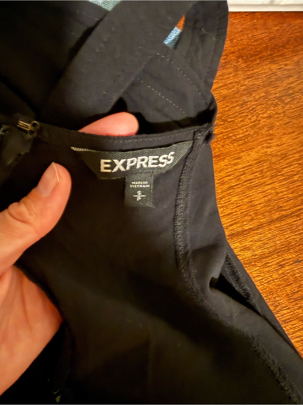 Express Sleeveless Ponte Racerback black Midi Dress with slit size small - Picture 4 of 12